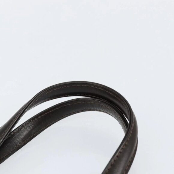 FENDI Hand Bag Leather Brown Gold Auth gh869 - Picture 9 of 16